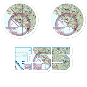 Ocean Ridge Airport (E55) VFR Sectional Sticker Pack