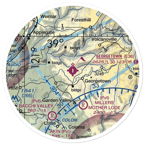 Georgetown Airport (E36) VFR Sectional Sticker (20 mile)