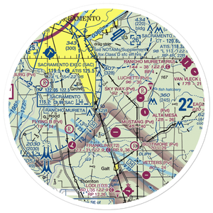 Elk Grove Airport (E27) VFR Sectional Sticker (30 mile)
