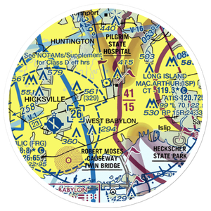 Deer Park Airport (DPK) VFR Sectional Sticker (20 mile)