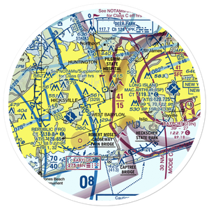 Deer Park Airport (DPK) VFR Sectional Sticker (30 mile)