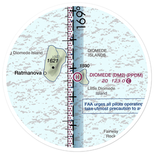 Diomede Heliport (DM2) VFR Sectional Sticker (20 mile)