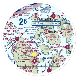 Deer Harbor SPB (DHB) VFR Sectional Sticker (20 mile)