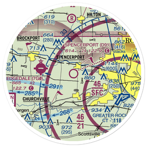 Spencerport Airpark (D91) VFR Sectional Sticker (20 mile)