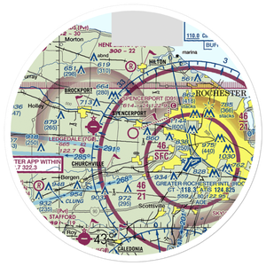 Spencerport Airpark (D91) VFR Sectional Sticker (30 mile)