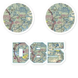 Campbell Field (D85) VFR Sectional Sticker Pack