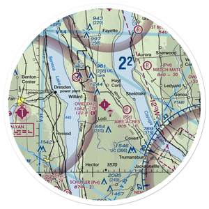 Ovid Airport (D82) VFR Sectional Sticker (30 mile)