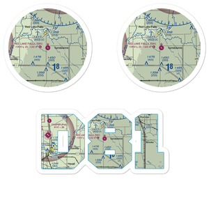Red Lake Falls Municipal Airport (D81) VFR Sectional Sticker Pack
