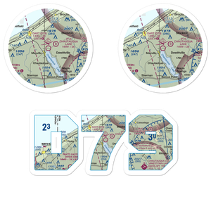 Dart Airport (D79) VFR Sectional Sticker Pack