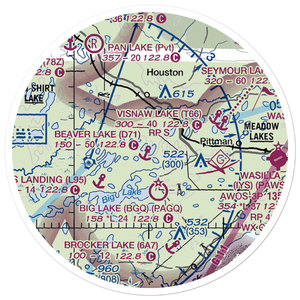 Beaver Lake Seaplane Base (D71) VFR Sectional Sticker (20 mile)