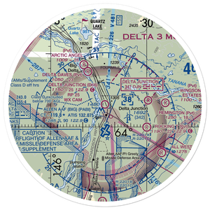 Delta Junction Airport (D66) VFR Sectional Sticker (30 mile)