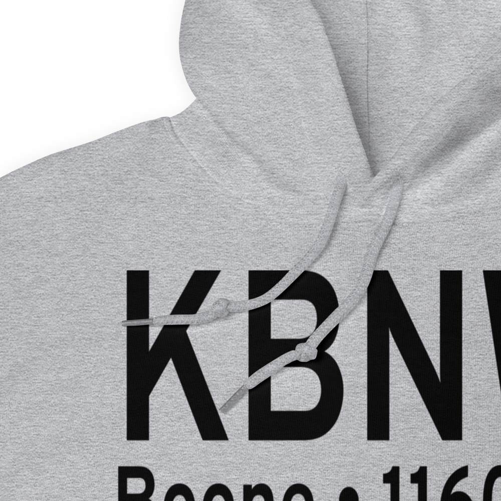 Boone Municipal Airport (KBNW) ICAO Hoodie Sweatshirt 