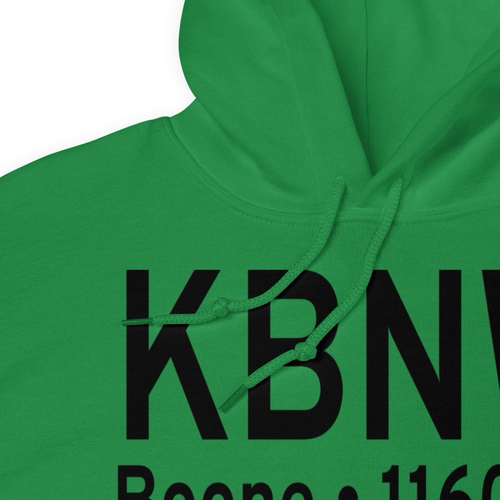 Boone Municipal Airport (KBNW) ICAO Hoodie Sweatshirt 