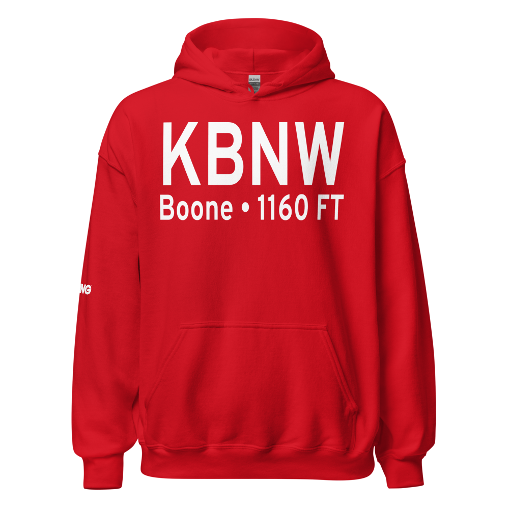 Boone Municipal Airport (KBNW) ICAO Hoodie Sweatshirt 