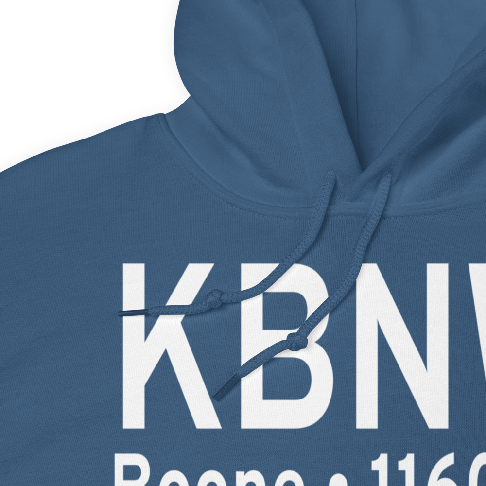 Boone Municipal Airport (KBNW) ICAO Hoodie Sweatshirt 
