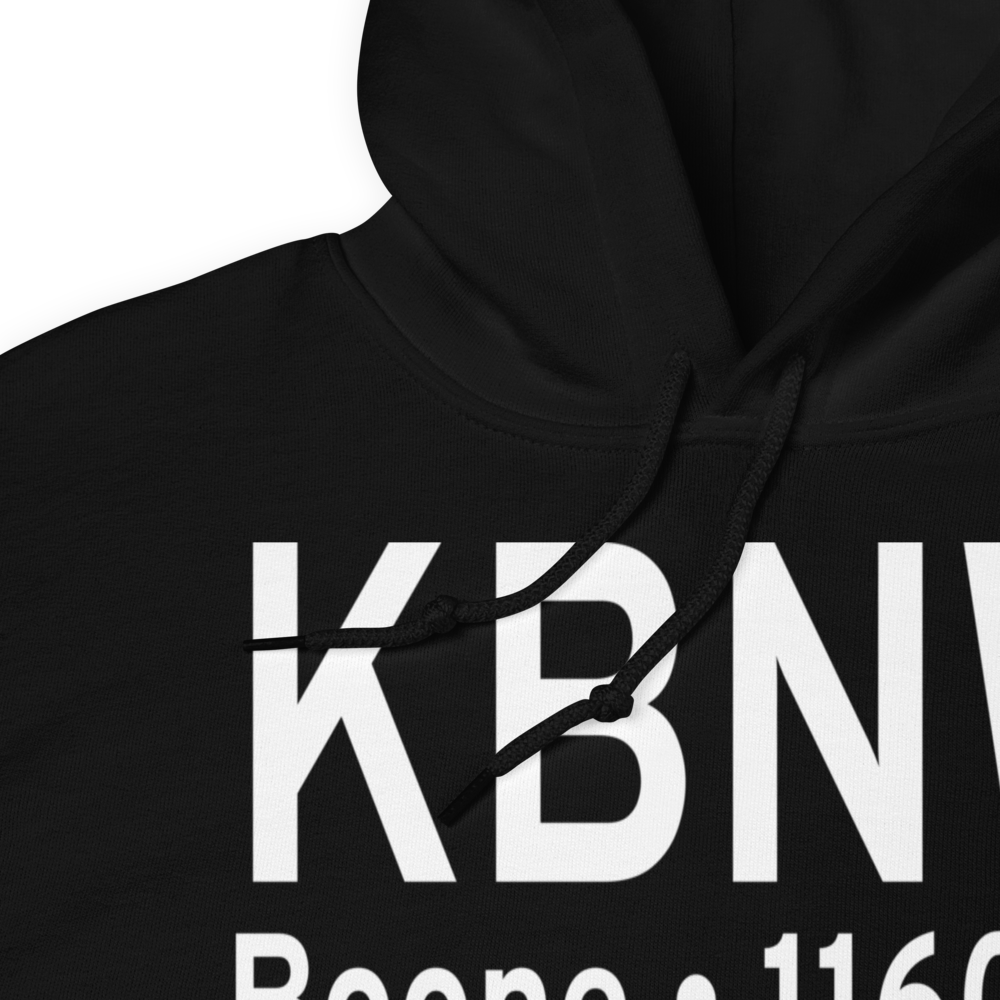 Boone Municipal Airport (KBNW) ICAO Hoodie Sweatshirt 