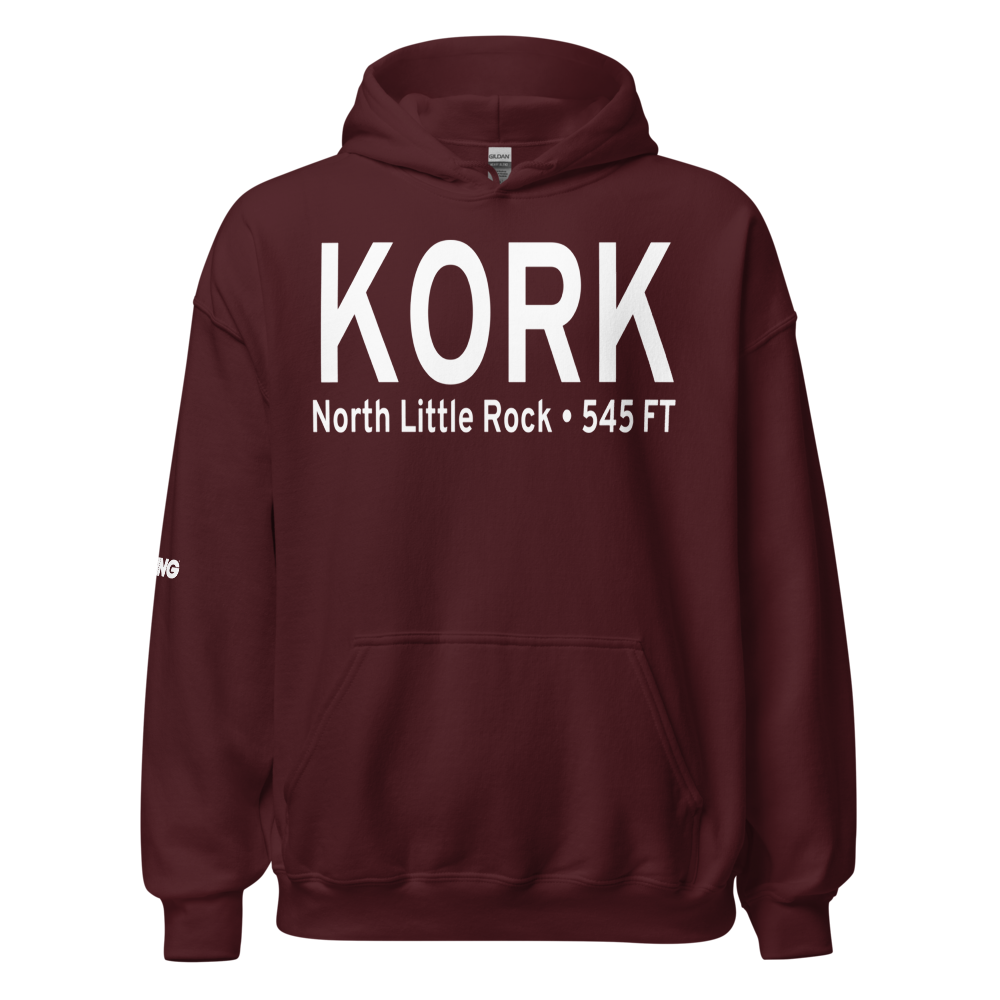 North Little Rock Municipal Airport (KORK) ICAO Hoodie Sweatshirt 