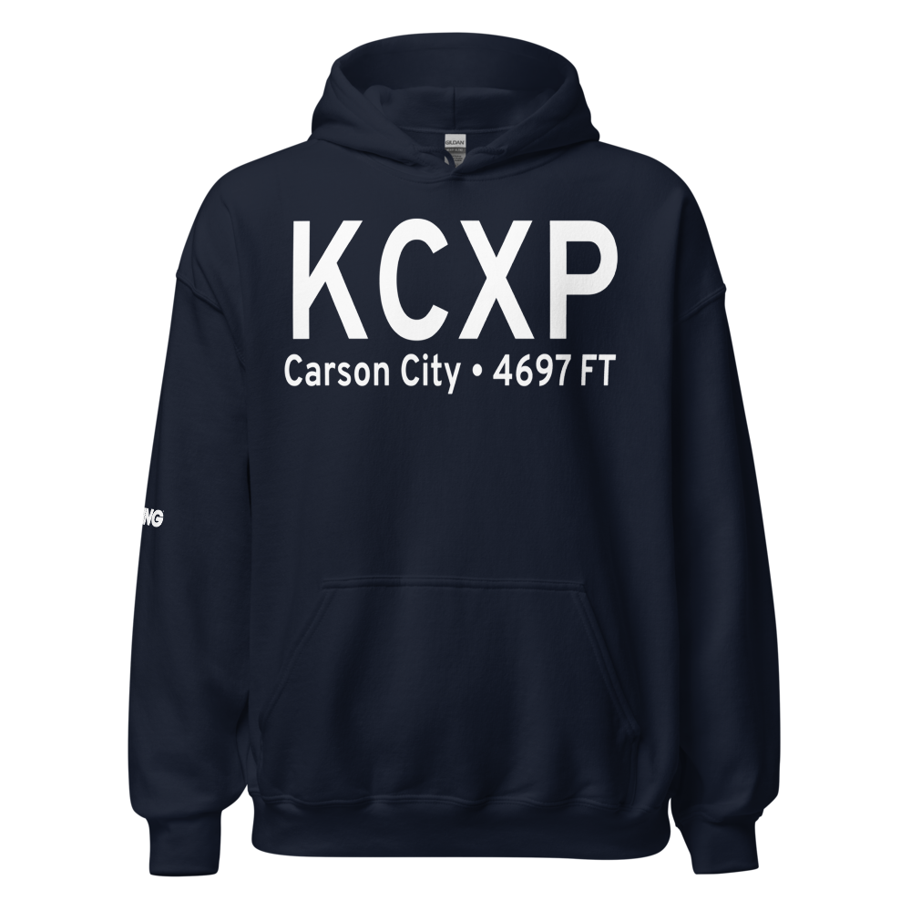 Carson Airport (KCXP) ICAO Hoodie Sweatshirt 