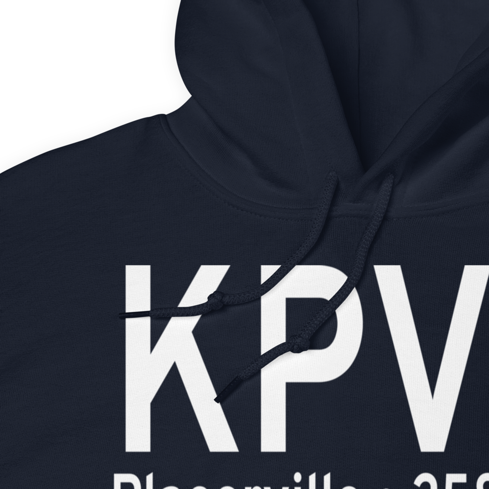 Placerville Airport (KPVF) ICAO Hoodie Sweatshirt 