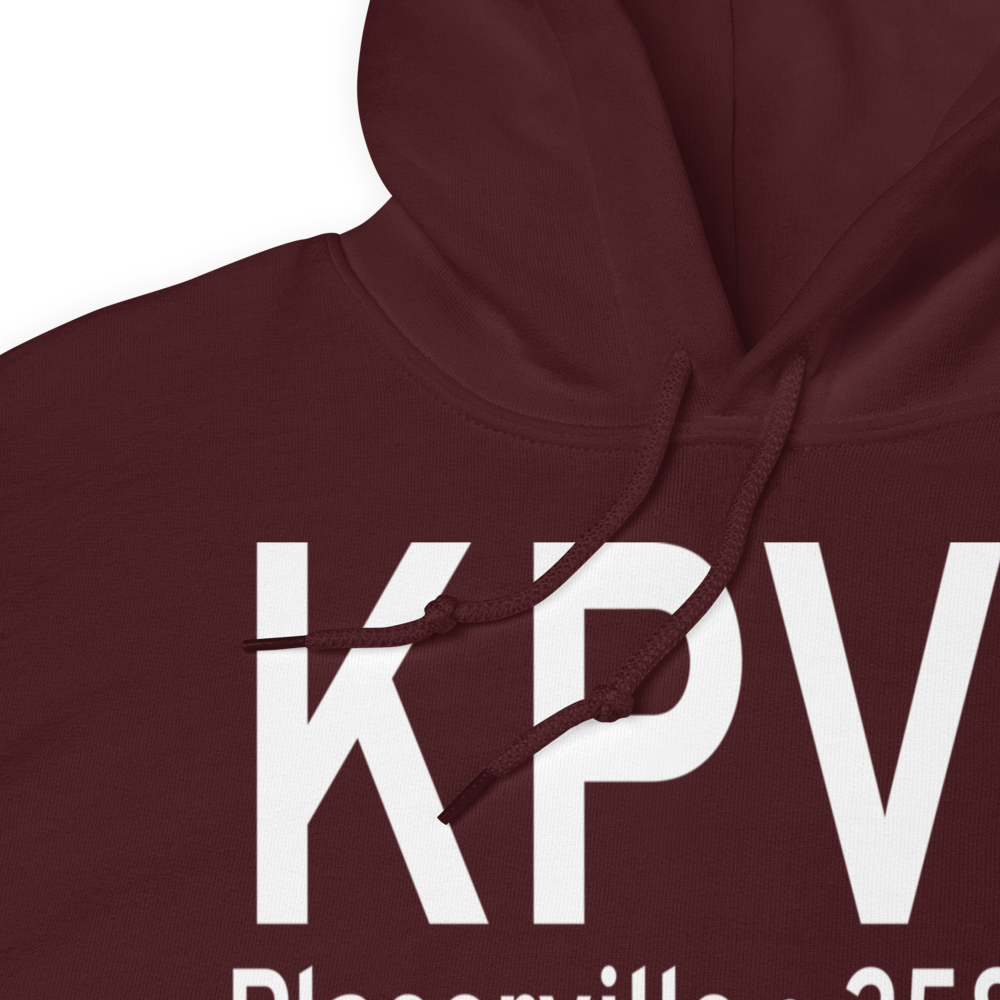 Placerville Airport (KPVF) ICAO Hoodie Sweatshirt 