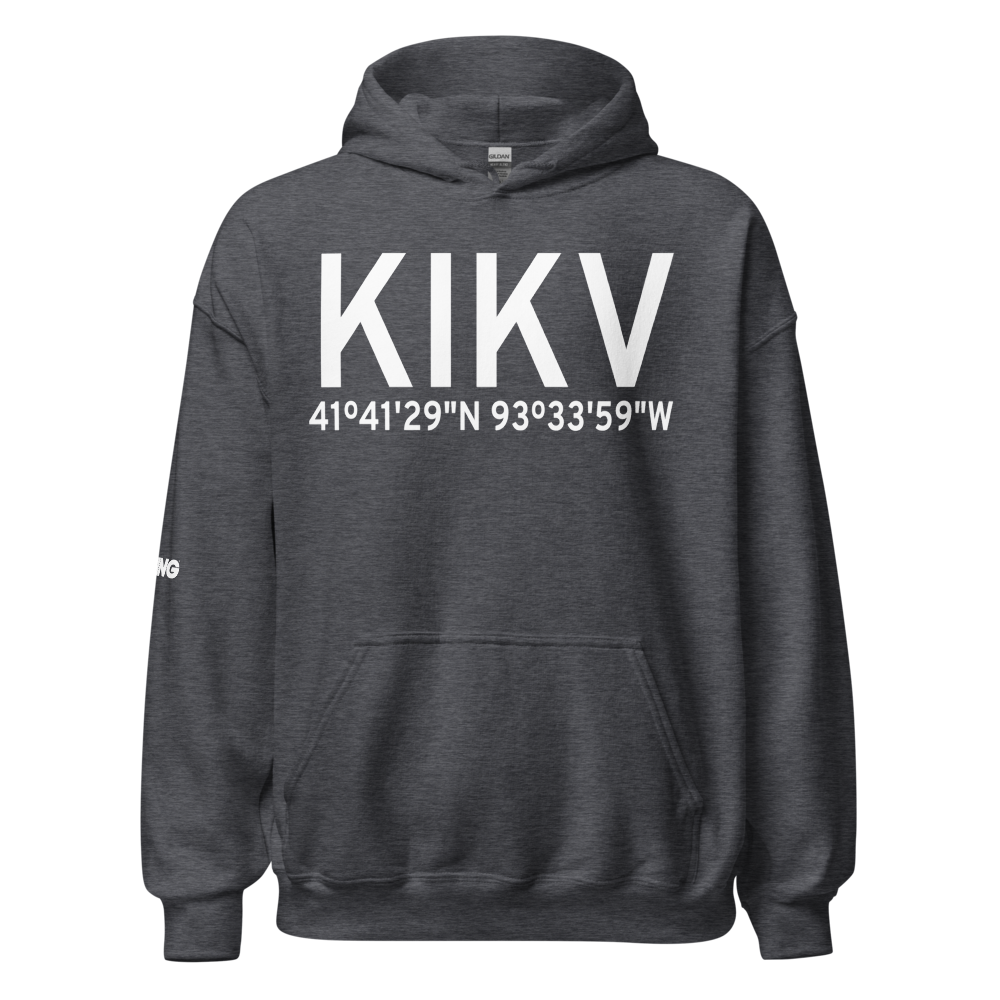 Ankeny Regional Airport (KIKV) ICAO Hoodie Sweatshirt 
