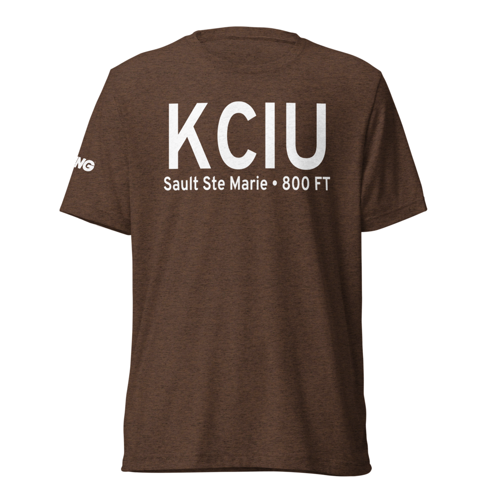 Chippewa County International Airport (KCIU) ICAO Tri-blend T-Shirt 