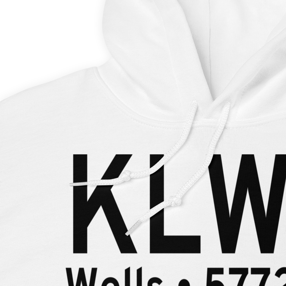 Wells Municipal Airport/Harriet Field (KLWL) ICAO Hoodie Sweatshirt 