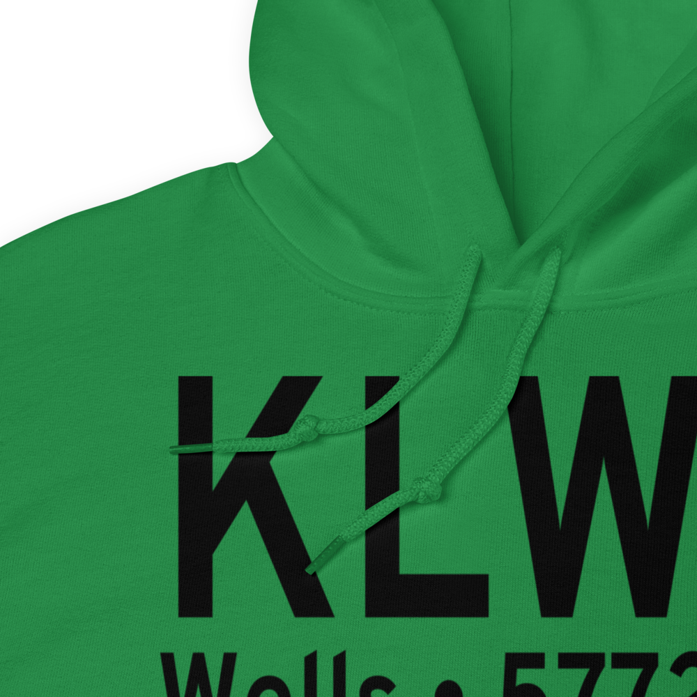 Wells Municipal Airport/Harriet Field (KLWL) ICAO Hoodie Sweatshirt 