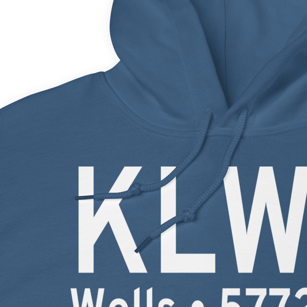 Wells Municipal Airport/Harriet Field (KLWL) ICAO Hoodie Sweatshirt 