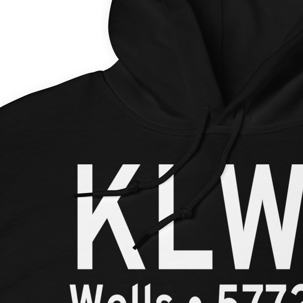 Wells Municipal Airport/Harriet Field (KLWL) ICAO Hoodie Sweatshirt 