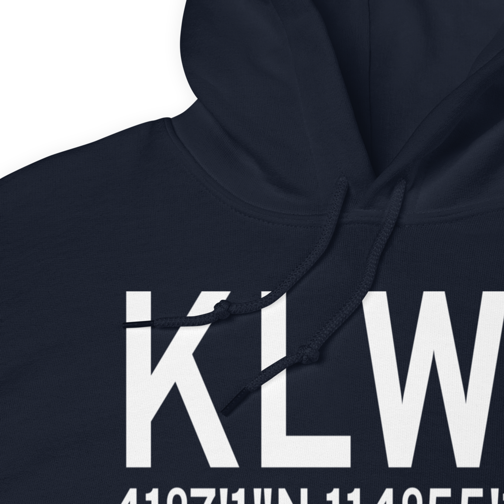 Wells Municipal Airport/Harriet Field (KLWL) ICAO Hoodie Sweatshirt 