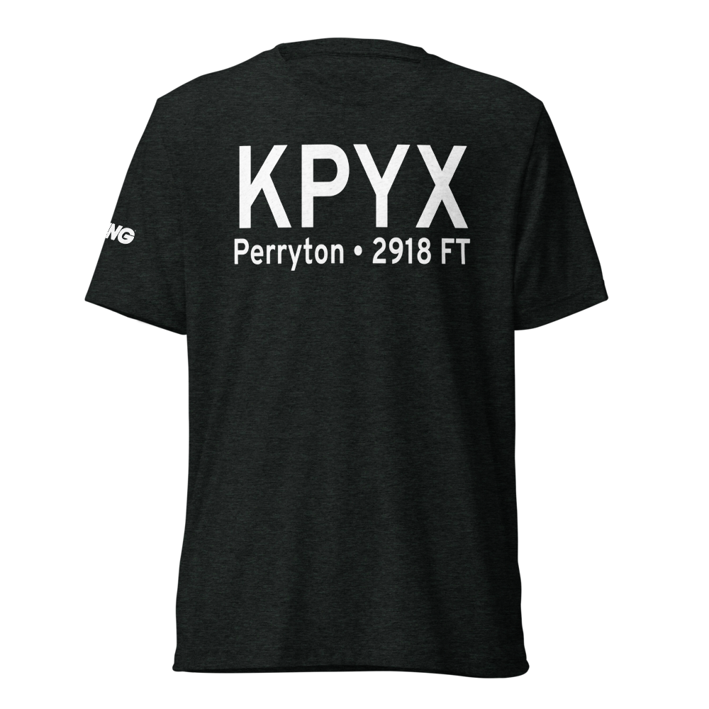 Perryton Ochiltree County Airport (KPYX) ICAO Tri-blend T-Shirt 
