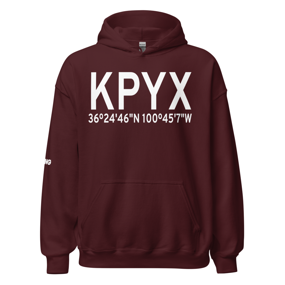 Perryton Ochiltree County Airport (KPYX) ICAO Hoodie Sweatshirt 