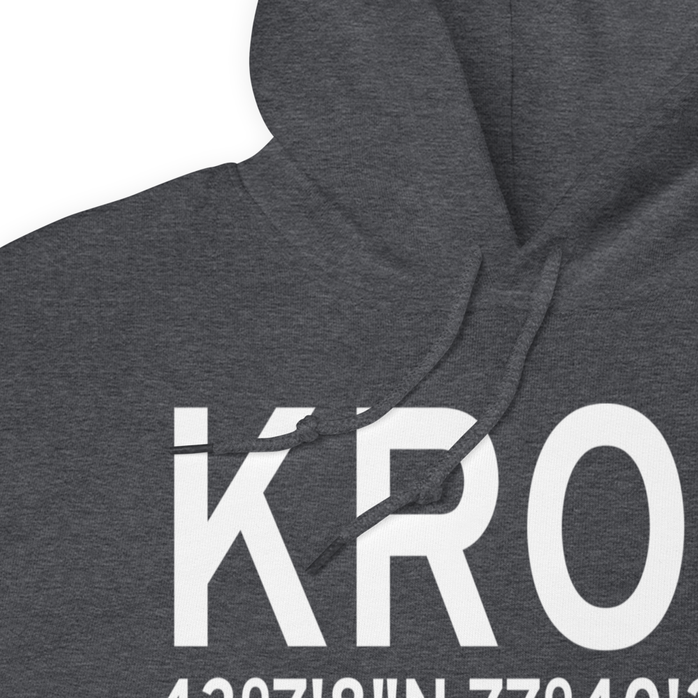 Greater Rochester International Airport (KROC) ICAO Hoodie Sweatshirt 