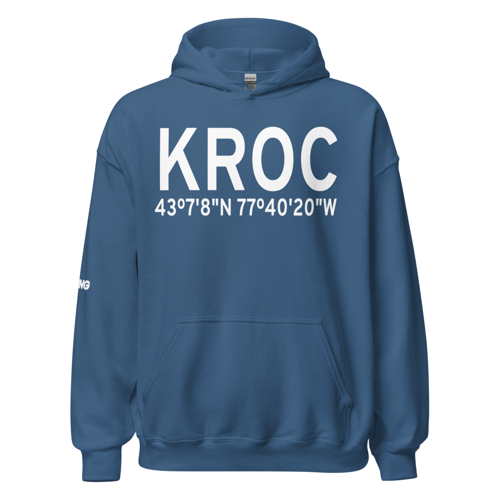 Greater Rochester International Airport (KROC) ICAO Hoodie Sweatshirt 