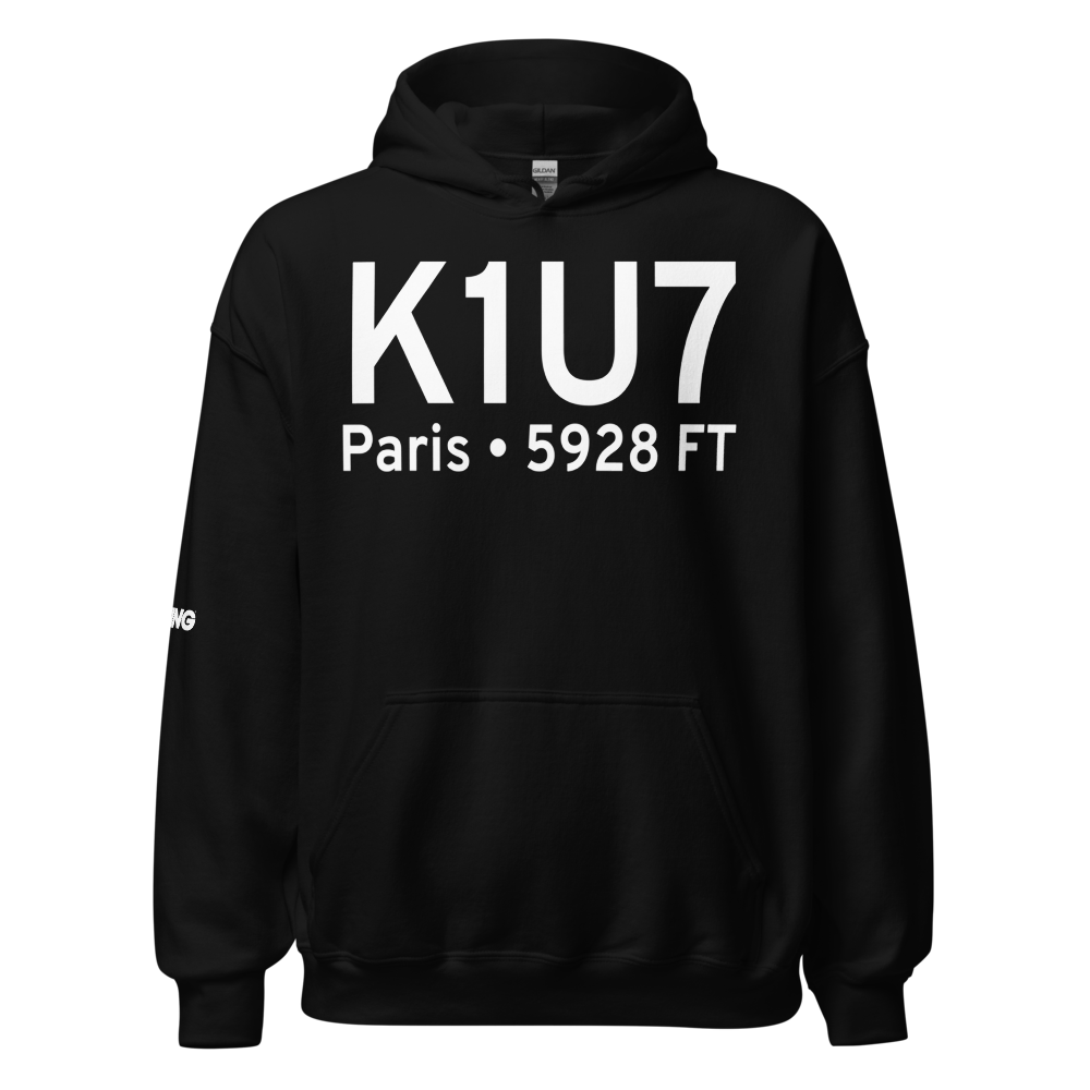 Bear Lake County Airport (K1U7) ICAO Hoodie Sweatshirt 