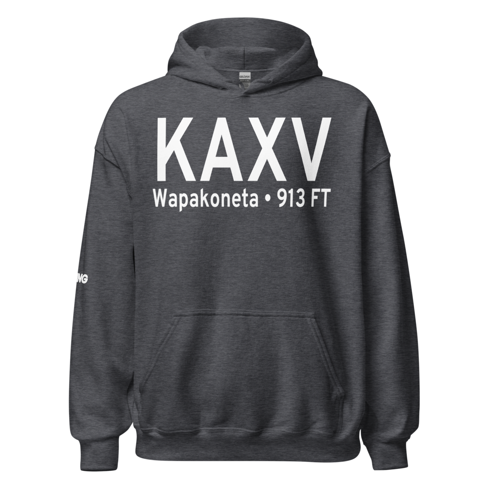 Neil Armstrong Airport (KAXV) ICAO Hoodie Sweatshirt 