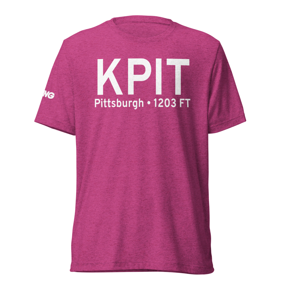 Pittsburgh International Airport (KPIT) ICAO Tri-blend T-Shirt 