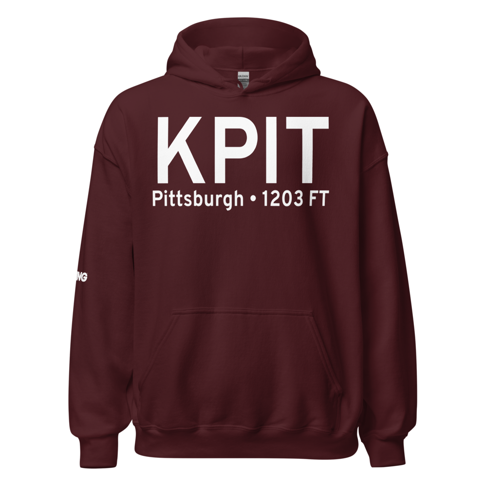 Pittsburgh International Airport (KPIT) ICAO Hoodie Sweatshirt 
