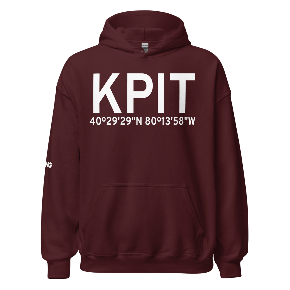 Pittsburgh International Airport (KPIT) ICAO Hoodie Sweatshirt 