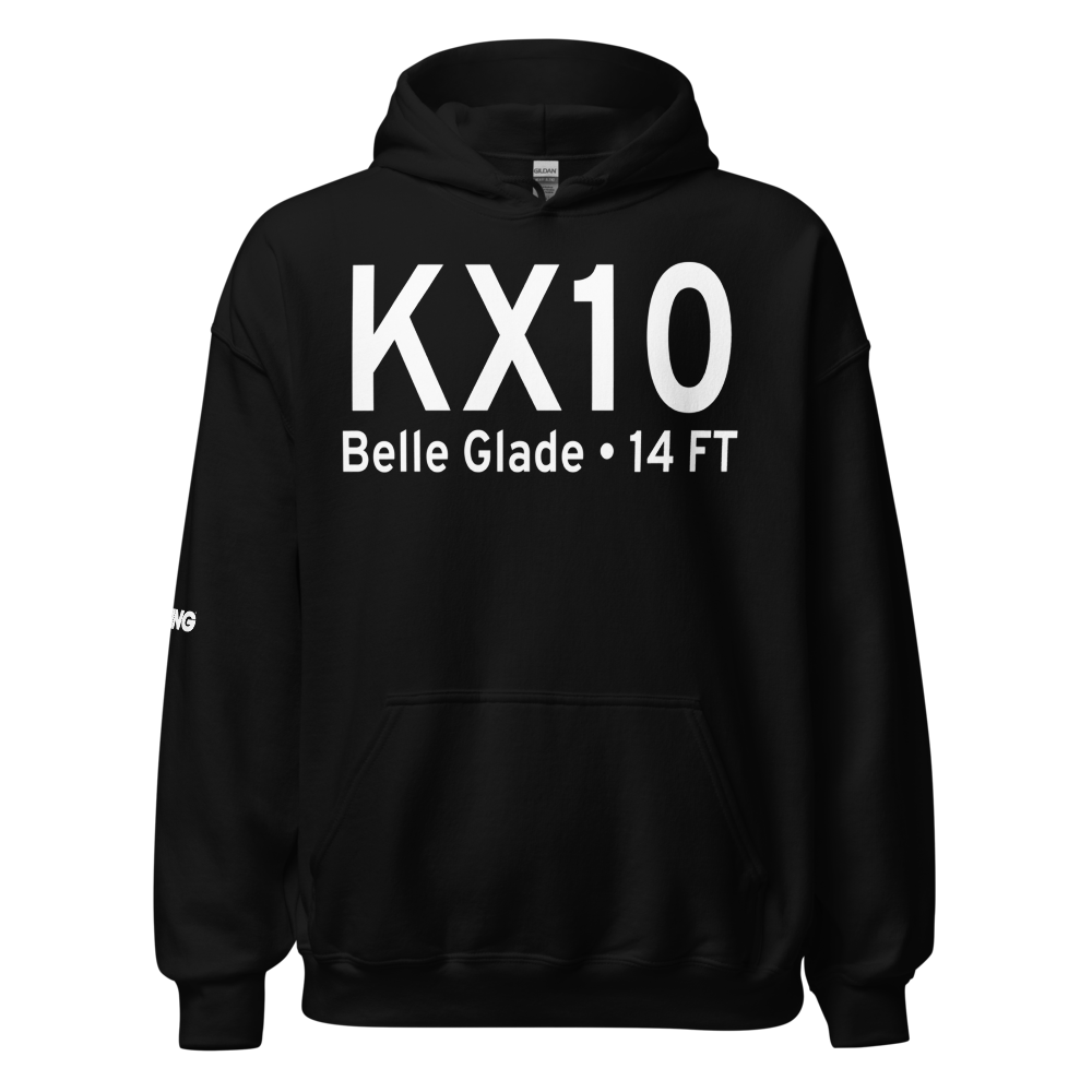 Belle Glade State Municipal Airport (KX10) ICAO Hoodie Sweatshirt 