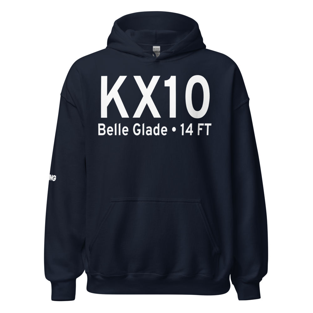 Belle Glade State Municipal Airport (KX10) ICAO Hoodie Sweatshirt 