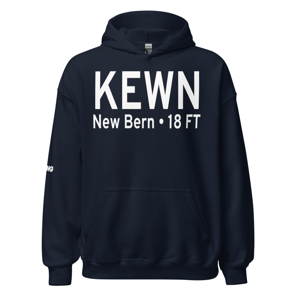 Coastal Carolina Regional Airport (KEWN) ICAO Hoodie Sweatshirt 