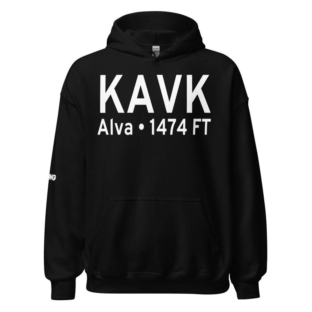 Alva Regional Airport (KAVK) ICAO Hoodie Sweatshirt 