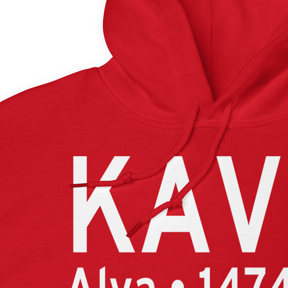 Alva Regional Airport (KAVK) ICAO Hoodie Sweatshirt 