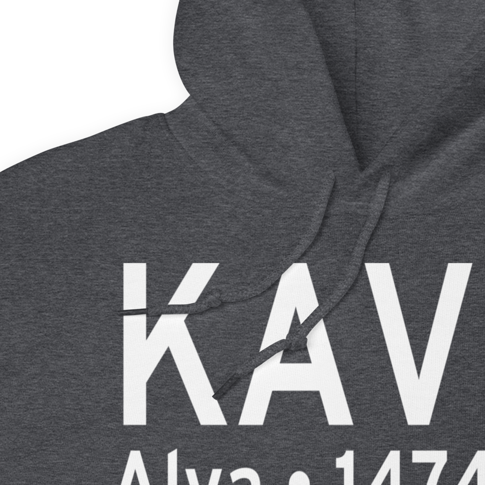 Alva Regional Airport (KAVK) ICAO Hoodie Sweatshirt 