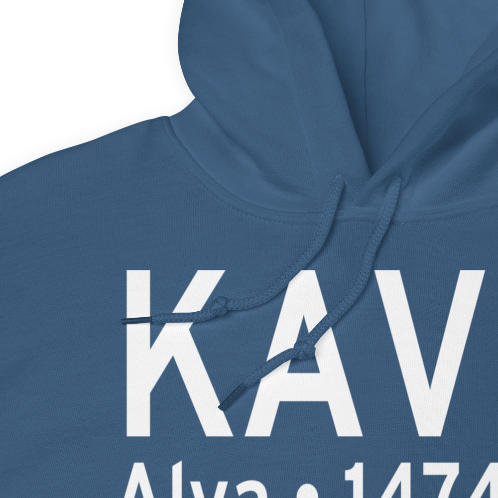 Alva Regional Airport (KAVK) ICAO Hoodie Sweatshirt 