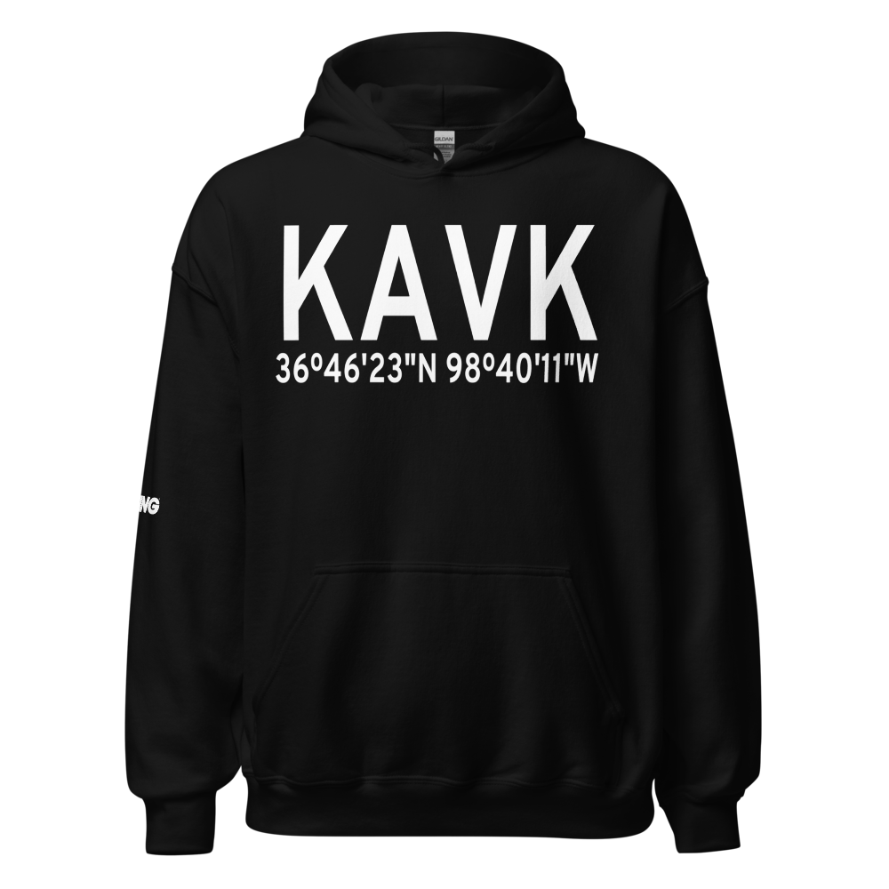 Alva Regional Airport (KAVK) ICAO Hoodie Sweatshirt 