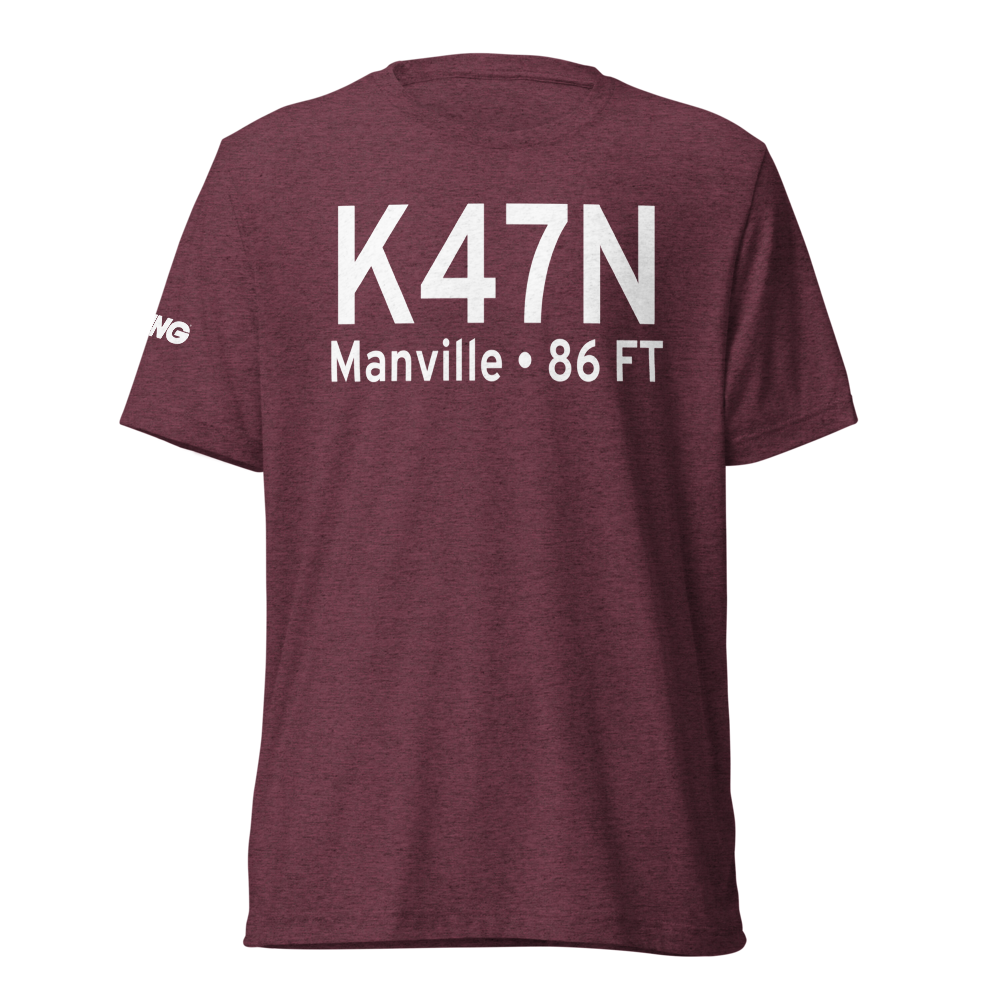 Central Jersey Regional Airport (K47N) ICAO Tri-blend T-Shirt 