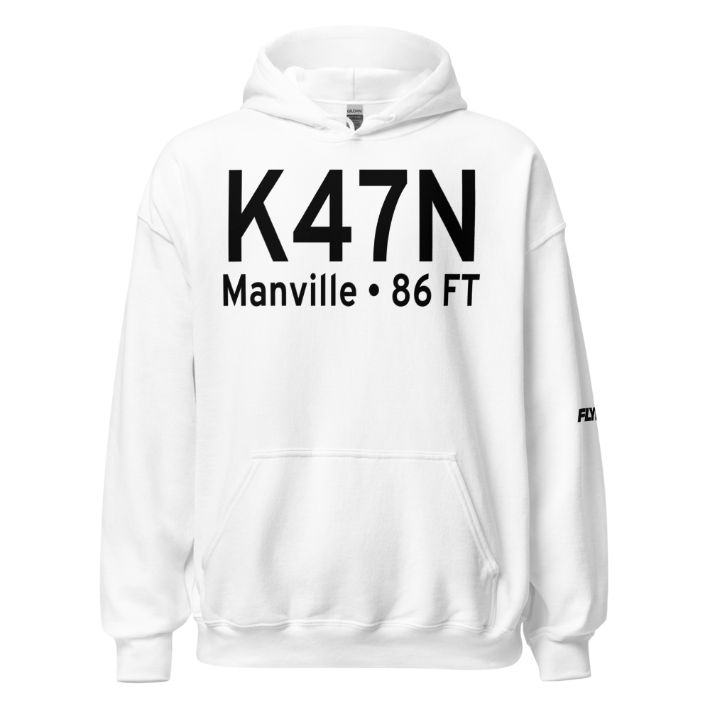 Central Jersey Regional Airport (K47N) ICAO Hoodie Sweatshirt 
